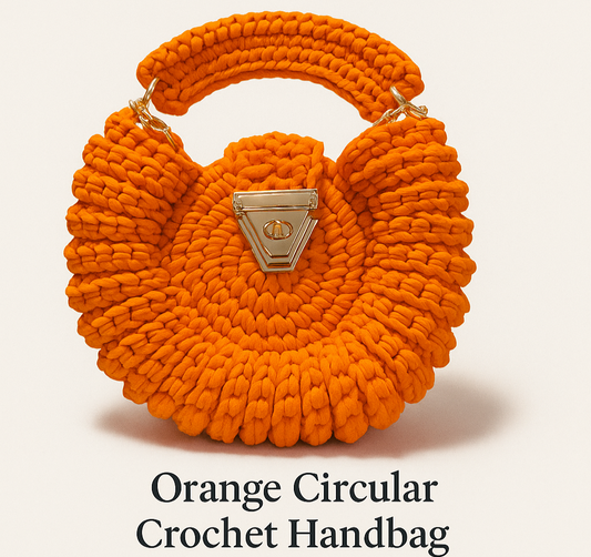 Orange round Handcrafted bag